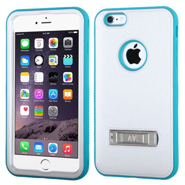 Case Protector Apple Iphone 6 Plus White Aqua W/ kickstand Pie Non-slipping (17004004) by www.tiendakimerex.com